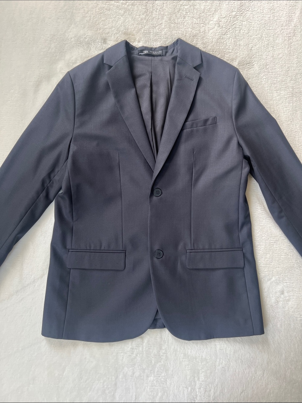 Zara Boys Dark Blue Two-Button Blazer